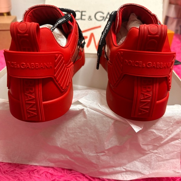 Dolce & Gabbana Vibrant Red Athletic Shoes - Picture 4 of 12